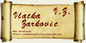 Vlatka Žarković vizit kartica